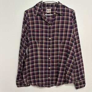 Converse One Star Purple and Pink Plaid Shirt